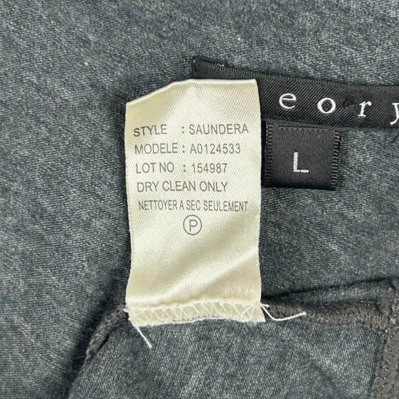 Theory Tank Top Women‎ L Blouse Black Cotton Silk Chiffon Sleeveless Saundera - Picture 11 of 12